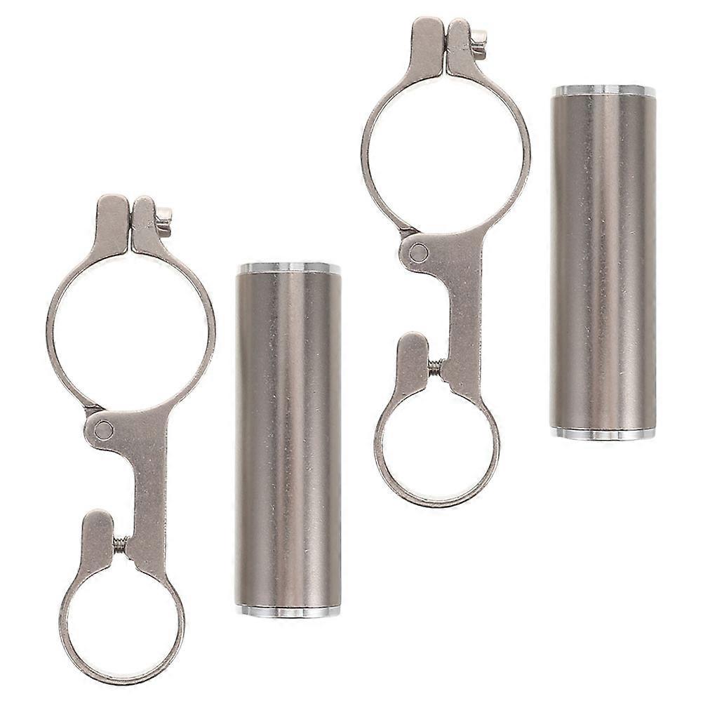 Multi-Function Bicycle Handlebar Extender for Accessories 2Pcs Silver