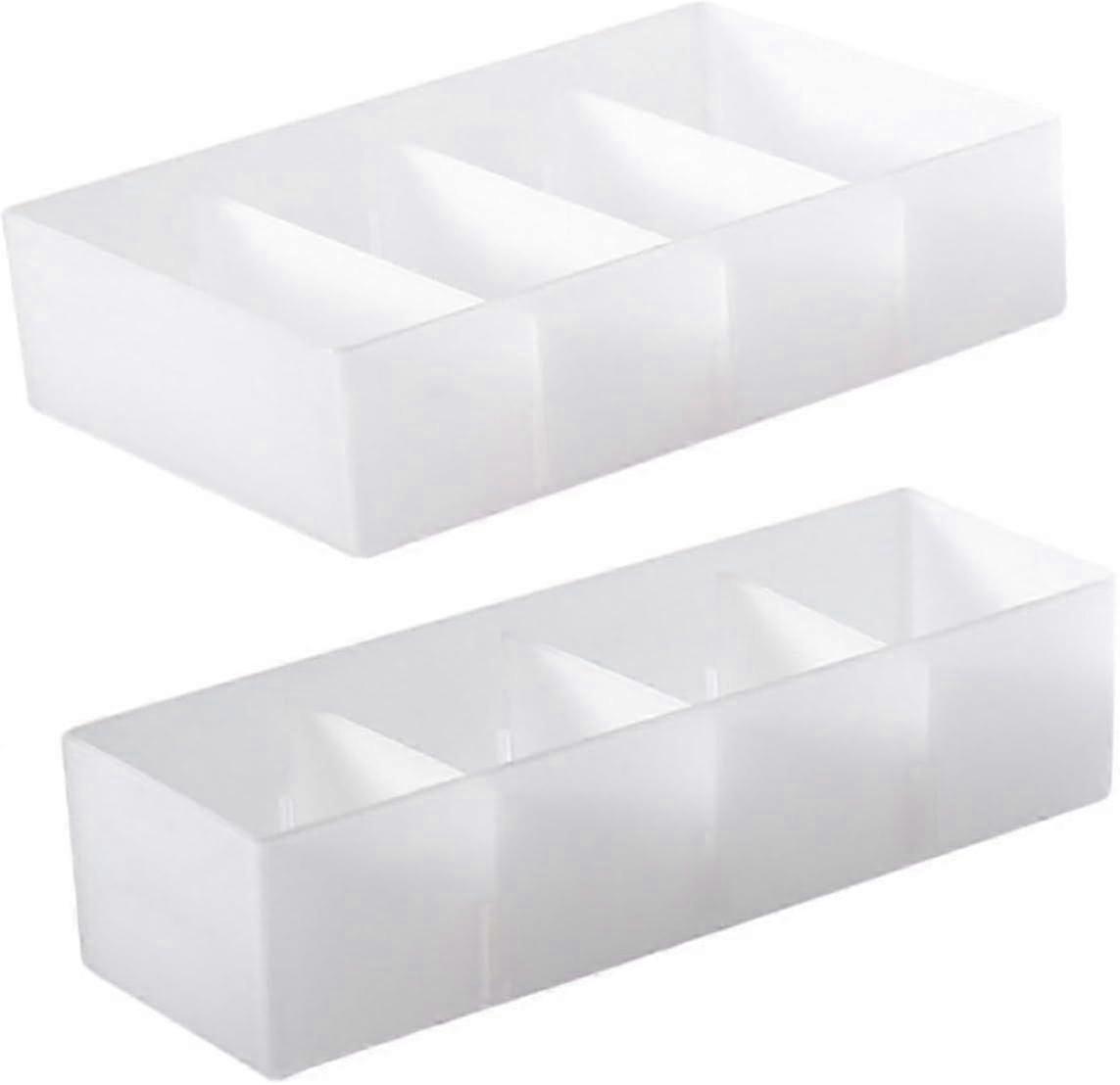 Translucent adjustable drawer storage box with partitions small + large