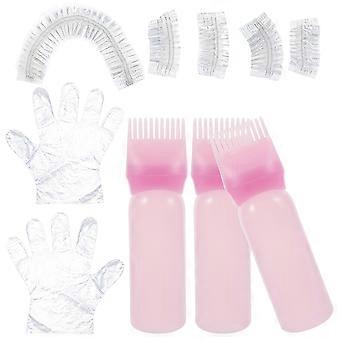 Haarfärbeset für den Heimgebrauch, 5-teiliges Set mit pinkfarbenen Kunststoffwerkzeugen