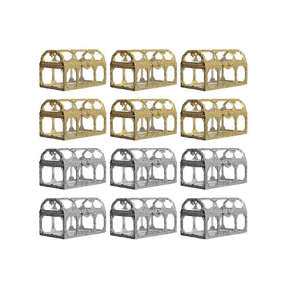 Creative Candy Box Wedding Treasure Box Shape Design 12Pcs for Celebrations