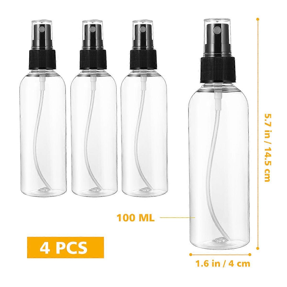 Spray Bottle Plastic Empty for Makeup Use 4Pcs Transparent Bottles