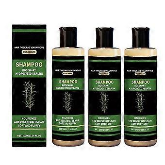 Shampoo anticaduta 3x, shampoo biologico al rosmarino per la crescita dei capelli con cheratina idrolizzata, lenisce le irritazioni del cuoio capelluto e ripristina la salute del cuoio capelluto - lxb