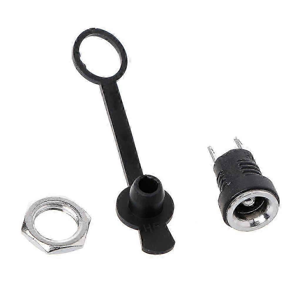 DC Power Jack Plug Socket 5.5mmx2.5mm Female Panel Mounting Adapter Connector