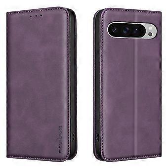 Capa BINFEN COLOR para Google Pixel 9 Pro XL e Google Pixel 10 Pro XL com bloqueio RFID, em couro PU texturizado de bezerro.