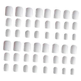 White Press On Nails for Women, LongLasting  White Base for DIY Manicure and Nail Art