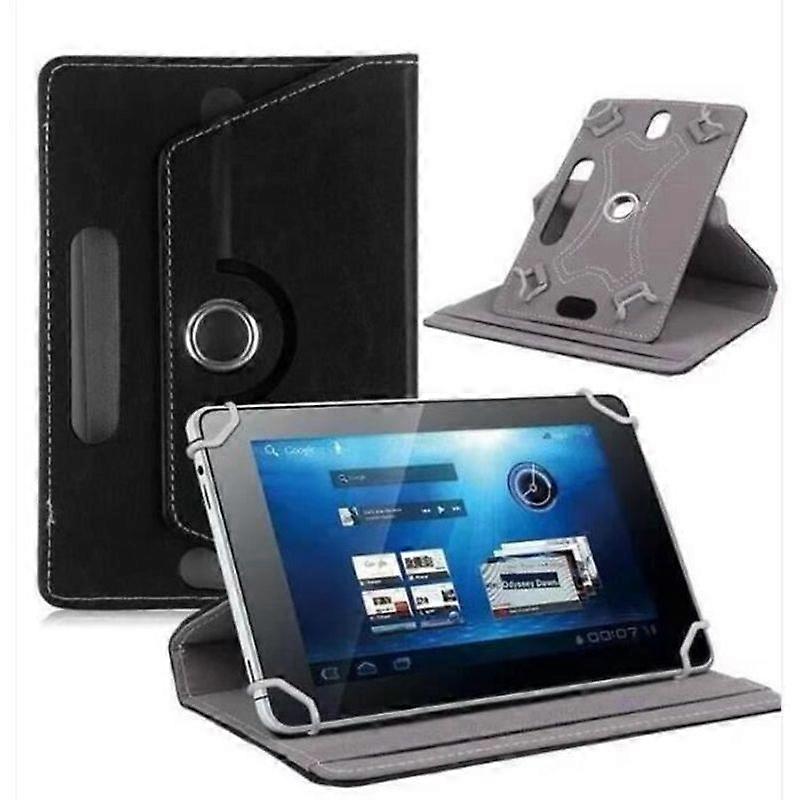 360 Rotating Universal Case Cover for 10.1 inch Tablet - Black