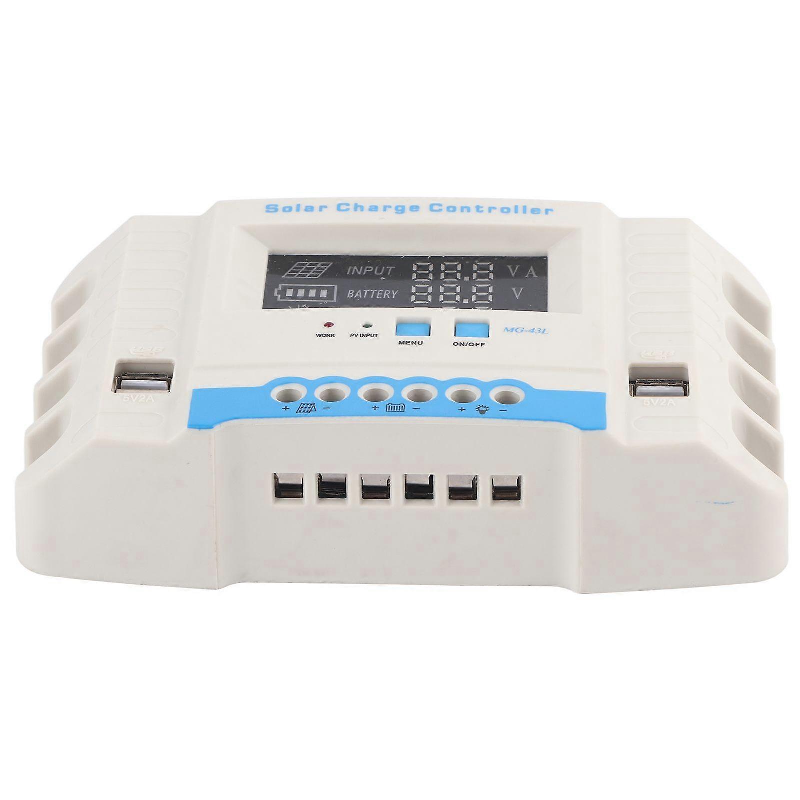 Solar Charge Controller LCD Display Electrical Protection Functions Impact Resistance Panel Regulator40A