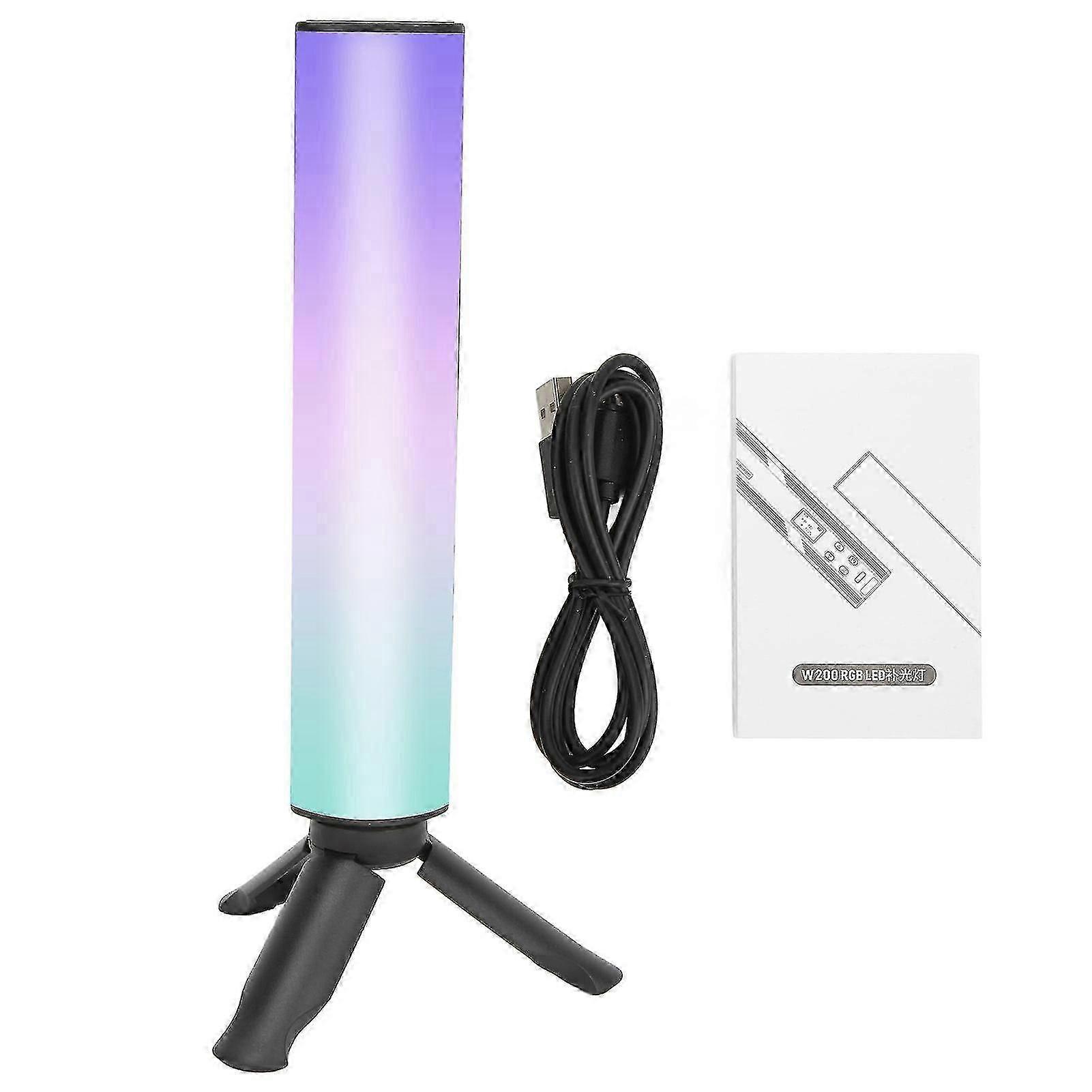 W200 LED Fill Light Magnetic Dual Color Temperature Portable RGB Light Wand Stick with Battery compatible with Outdoor Photography