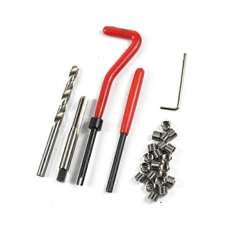 M6 Thread Repair Kit, 25-Piece Thread Repair Tool Insert Tapping Tool Drill Bit Set