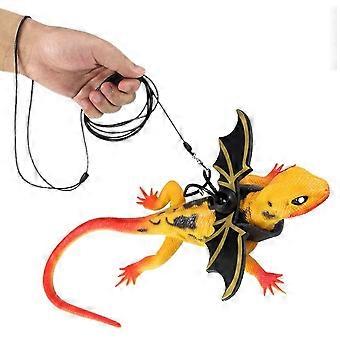 Pet Harness, Leather Bearded Dragon Lizard Harness Hammock Set Adjustable Outdoor Harness Leash For Small Pets Lizard Reptiles