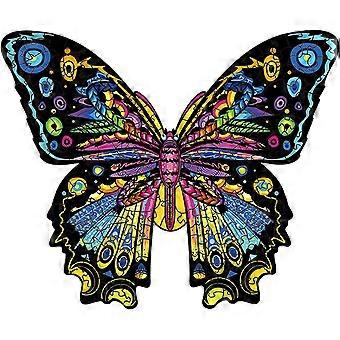 Wooden Puzzle for Adults,Unique Butterfly Shaped Wooden Puzzle,High Difficulty Wood Cut Puzzles Best for Help You Relieve Stress and Improve Kids Conc