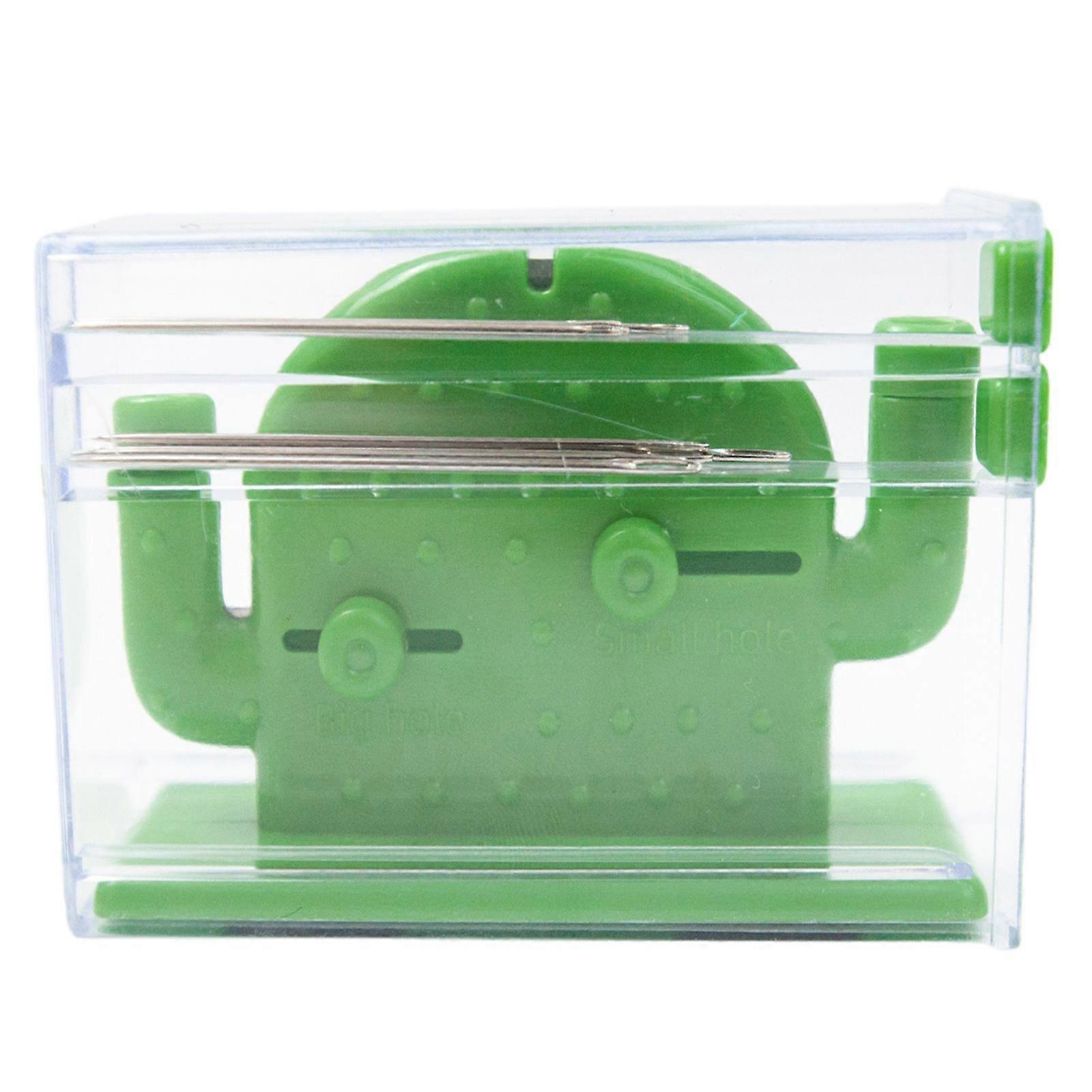 Needle Threader Double Headed Cactus Shaped Threader Sewing Needle Insert Accessories Easy Operation Sewing Knitting Crocheting Needle Threading Tool 