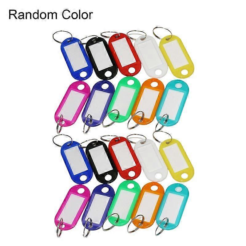 20Pcs Removable Key Tags with Window PP Prevent Missing Key Identifiers Bag Accessories