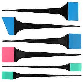 1 Set of 6pcs Silicone Hair Dye Brushes Hair Coloring Brushes Applicator for Salon Home