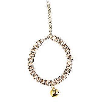 Pet Necklace compatible with Dog with Bell Collar Portable Decoration 1Pcs Golden