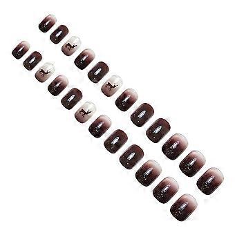 72pcs Noël Faux Ongles Décalcomanies Noël Couverture Complète Faux Ongles Ongles Décor