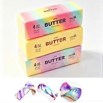 3Pcs Rainbow Butter Squishy Stick, Super Soft Slow Rising Fidget Squeeze Toy, Colorful Sensory Stress Relief Desk Toy for Home, Office, Travel
