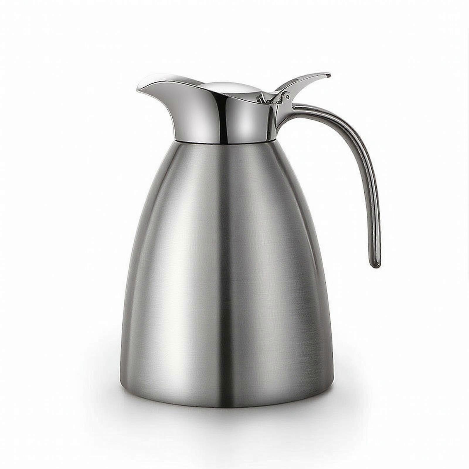 Coffee Carafe with Push Button Lid Double Walled Thermal Carafe Leakproof