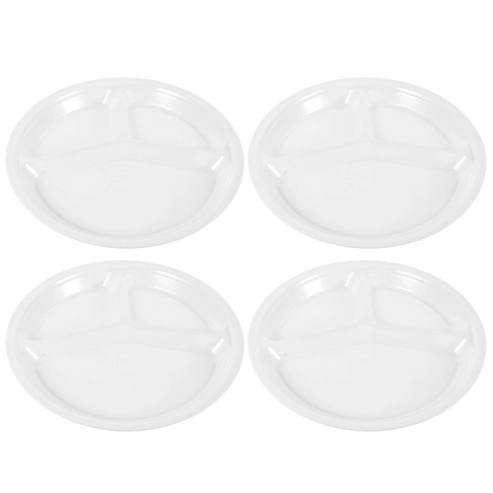 Household Fruit Plate for Dinner 4Pcs Multi Function Round Dinner Plates