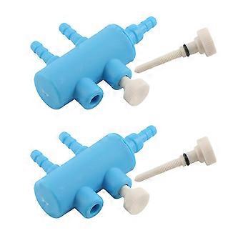 Plastic Aquarium Water Tube Volume Control Valve Connector Fish Tank Air Splitter Oxygen Pump Accessory2 Way 2PCS