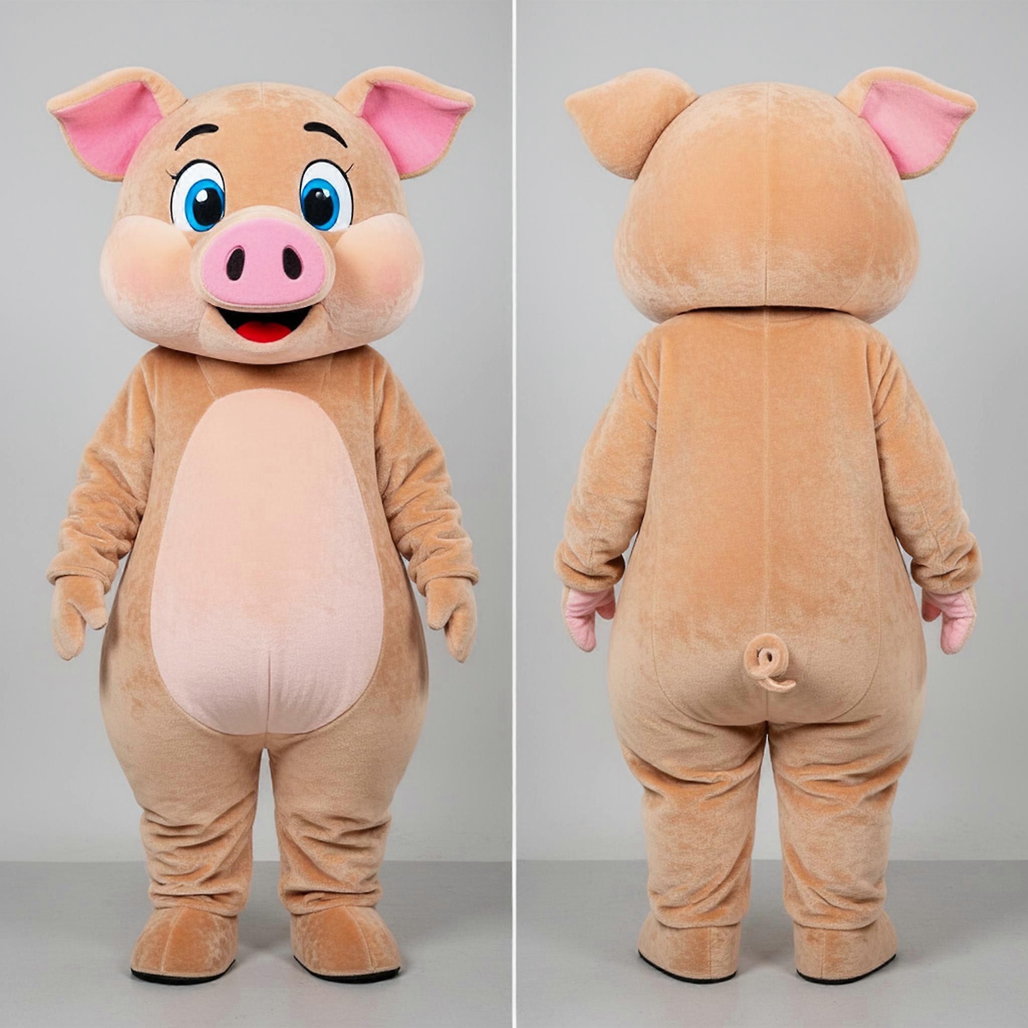 MASTICOT Blush Pink Friendly Pig Mascot