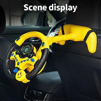 Interactive Driving Wheel Toy for Kids Steering Wheel with Lights & Sounds,Educational Driving Simulation for Children A