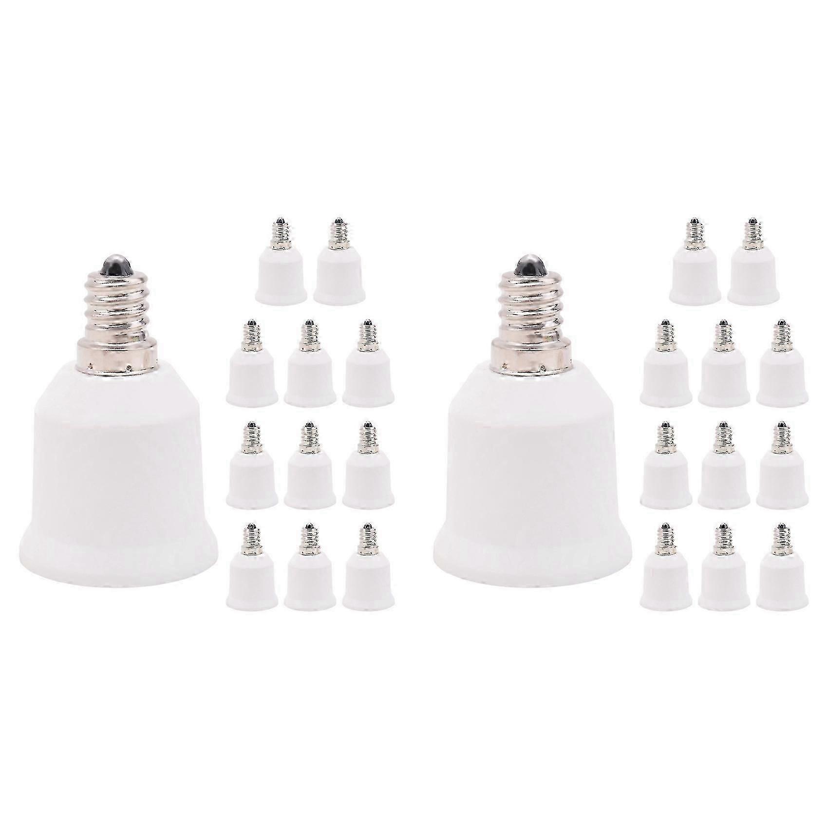 24 Pack E12 to E26 Adapter E12 Light Socket to Medium Base E26 E27 Converter Light Socket Adapter Chandelier Socket