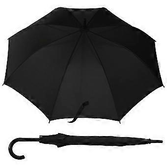Black Stick Umbrella, Auto Open, Windproof, 102cm Canopy, for Commuting, Travel, Everyday Use