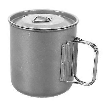 Camping Foldable Cup Stainless Steel Outdoor Mug with Lid for Travel Use 500Ml