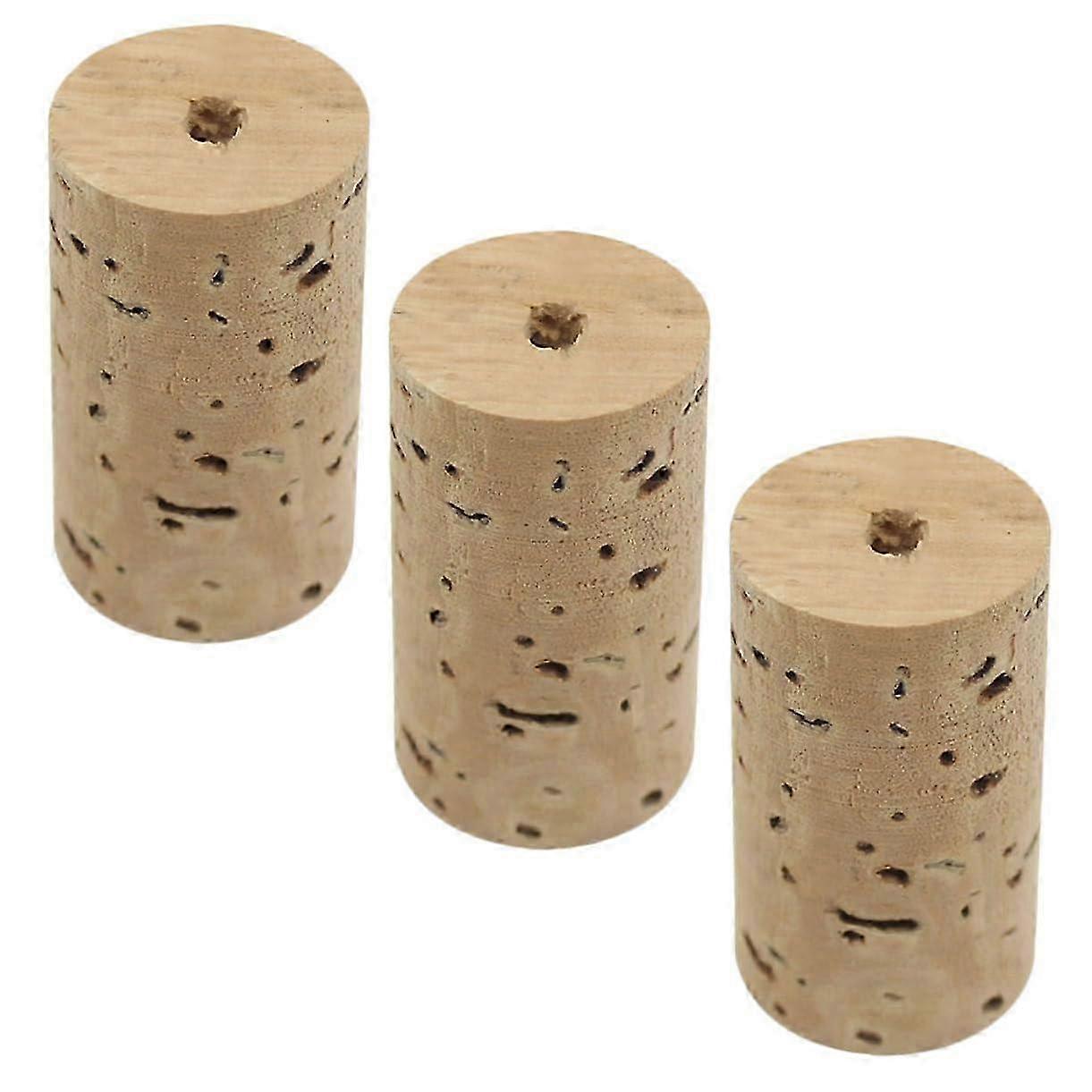 3Pcs Flute Head Plug Natural Cork