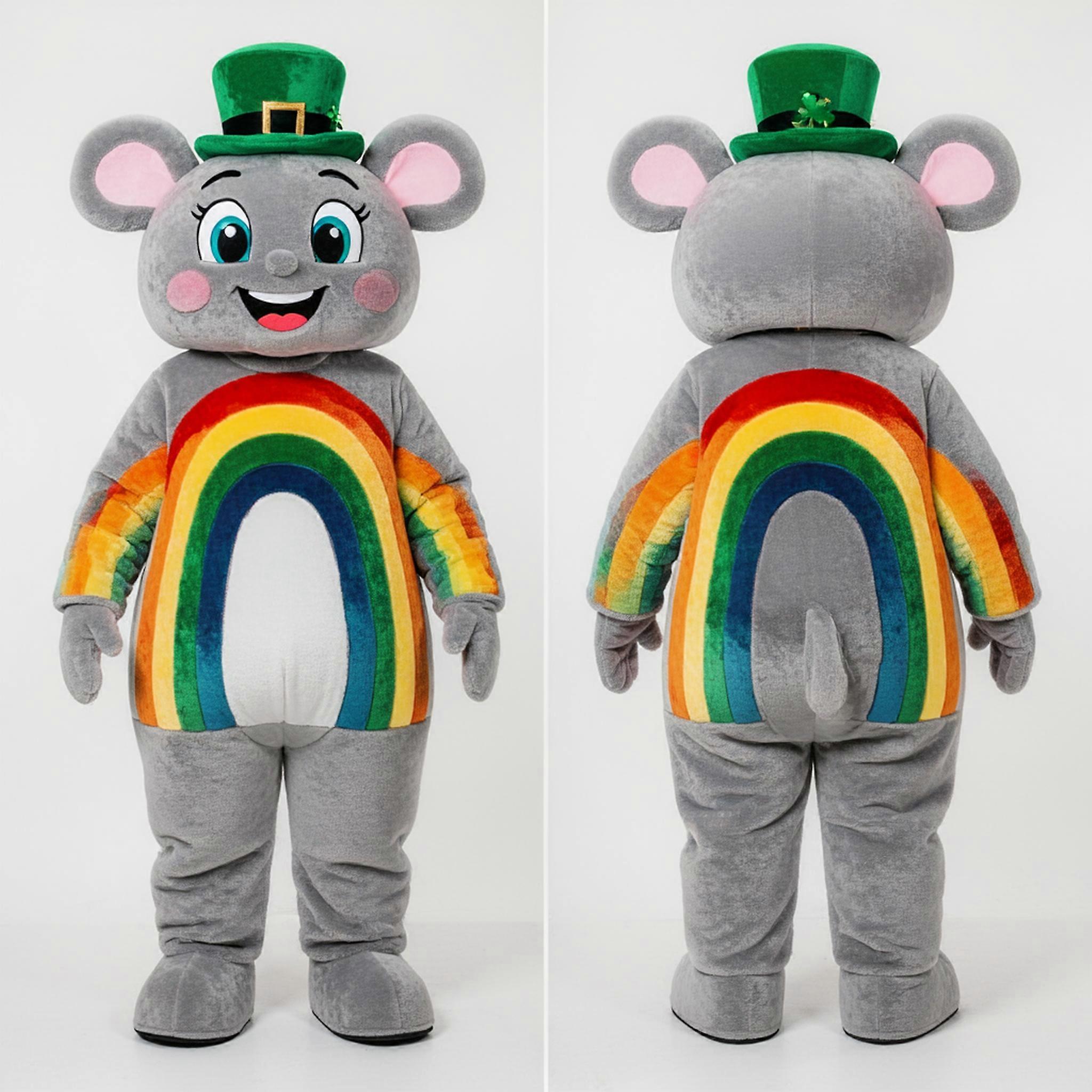 MASTICOT Gray Rounded Rainbow Mascot