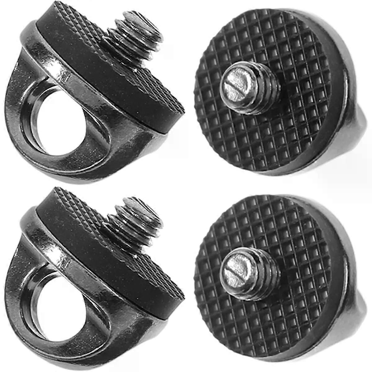 4pcs Camera Accessory Ring Screw with 1/4 Thread Zinc Alloy Dark Grey