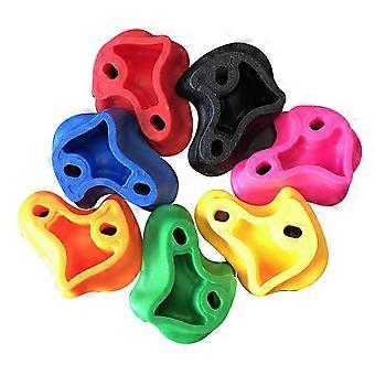 6Pcs Rock Climbing Holds Wall Climbing Grips Rock Wall Holds with Installation Hardware Rock Wall Climbing Kit Pink Green_HP