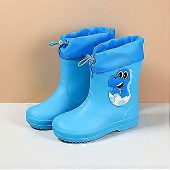 Botas de chuva infantis com desenhos animados, impermeáveis, leves e antiderrapantes, feitas de borracha, para meninos e meninas usarem ao ar livre no outono e inverno.