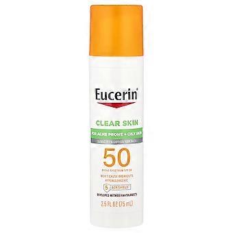 Eucerin, Clear Skin, Lightweight Sunscreen Lotion for Face, SPF 50, Fragrance Free, 2.5 fl oz (75 ml)