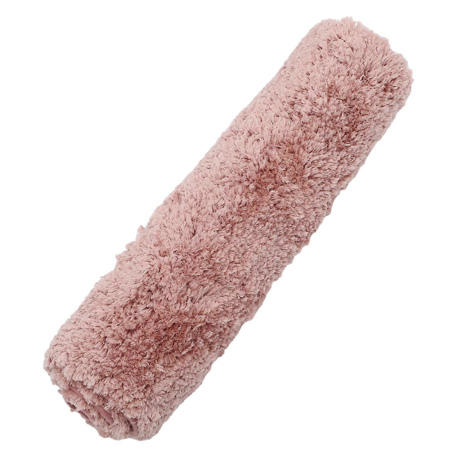 Bath Mat Pink Plush Microfiber Floor Mat for Absorbent Use 2Pcs