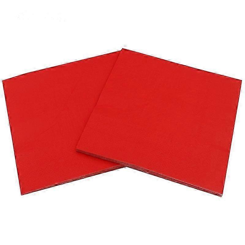1 pack Solid Color Printed Paper Napkin (red) -WGG