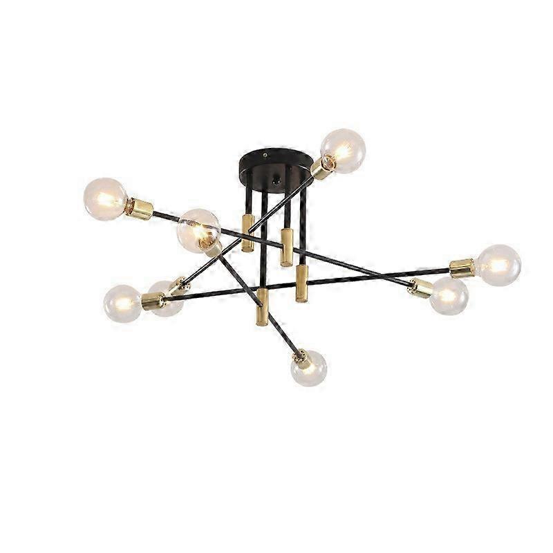 Modern 8-Light Gold Iron Ceiling Lamp