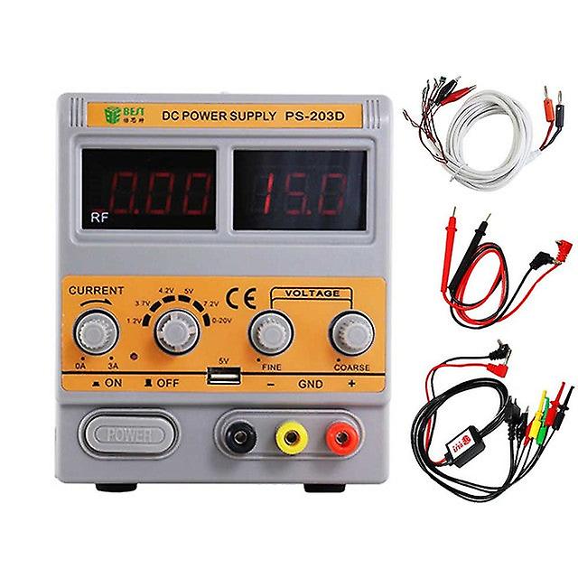 Best-203d Mobile Phone Repair The Power Supply Current Meter Digital Display Adjustable Voltage Dc Regulated Power Supply