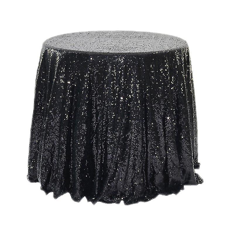 120cm Round Sequin Glitter Tablecloth Wedding Party Table Decoration