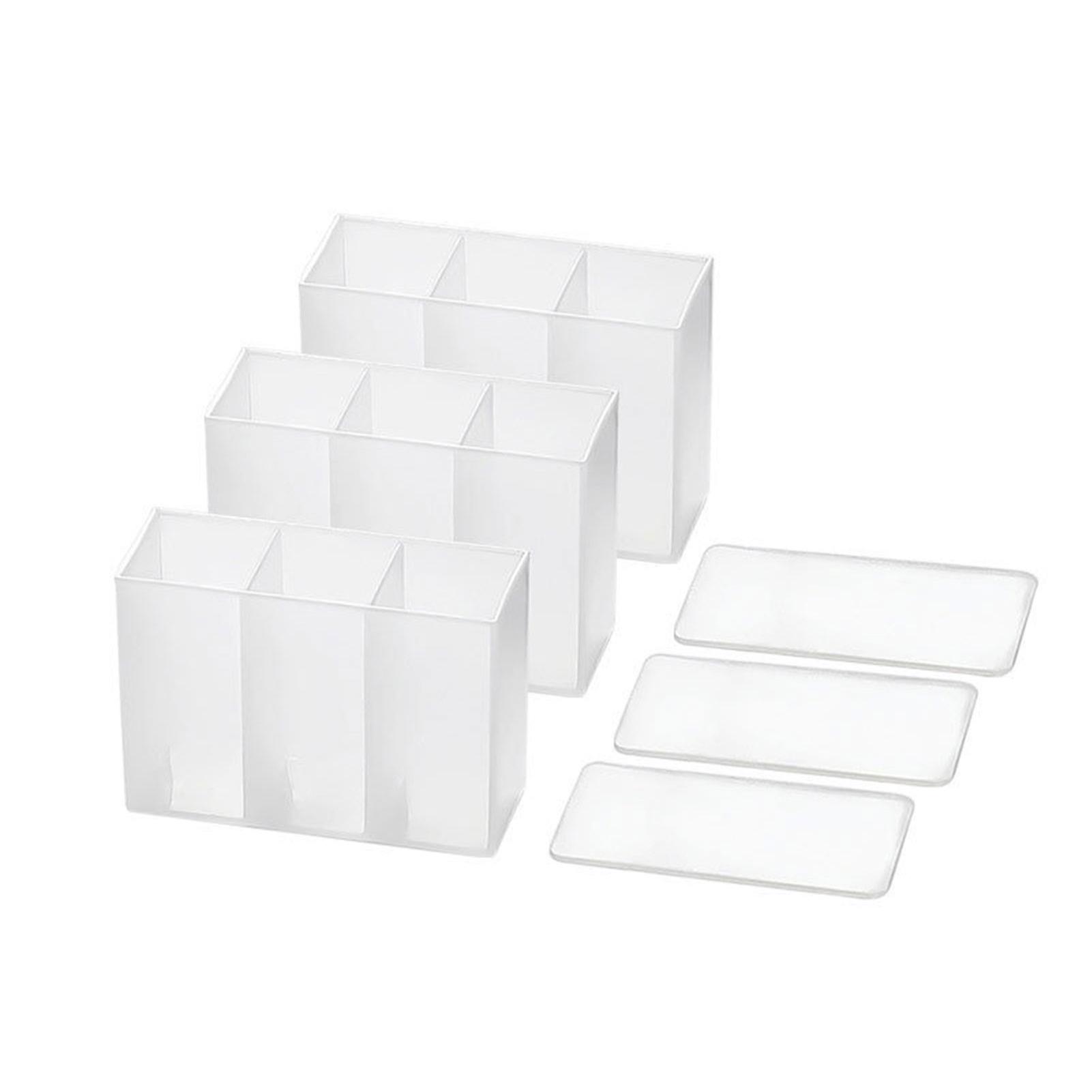 3pcs Durable Cosmetic Storage Containers