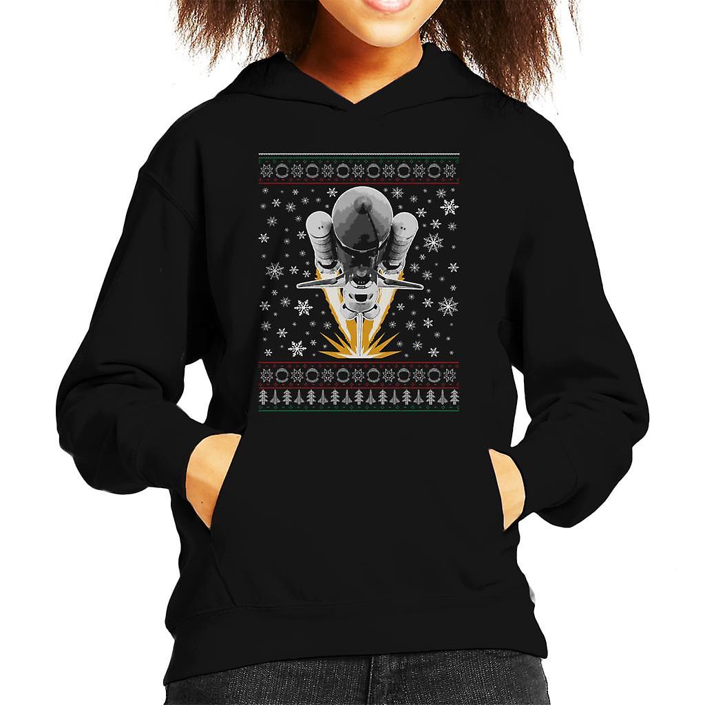 NASA lanzadera lanzamiento sudadera con capucha Navidad patrones punto cabrito