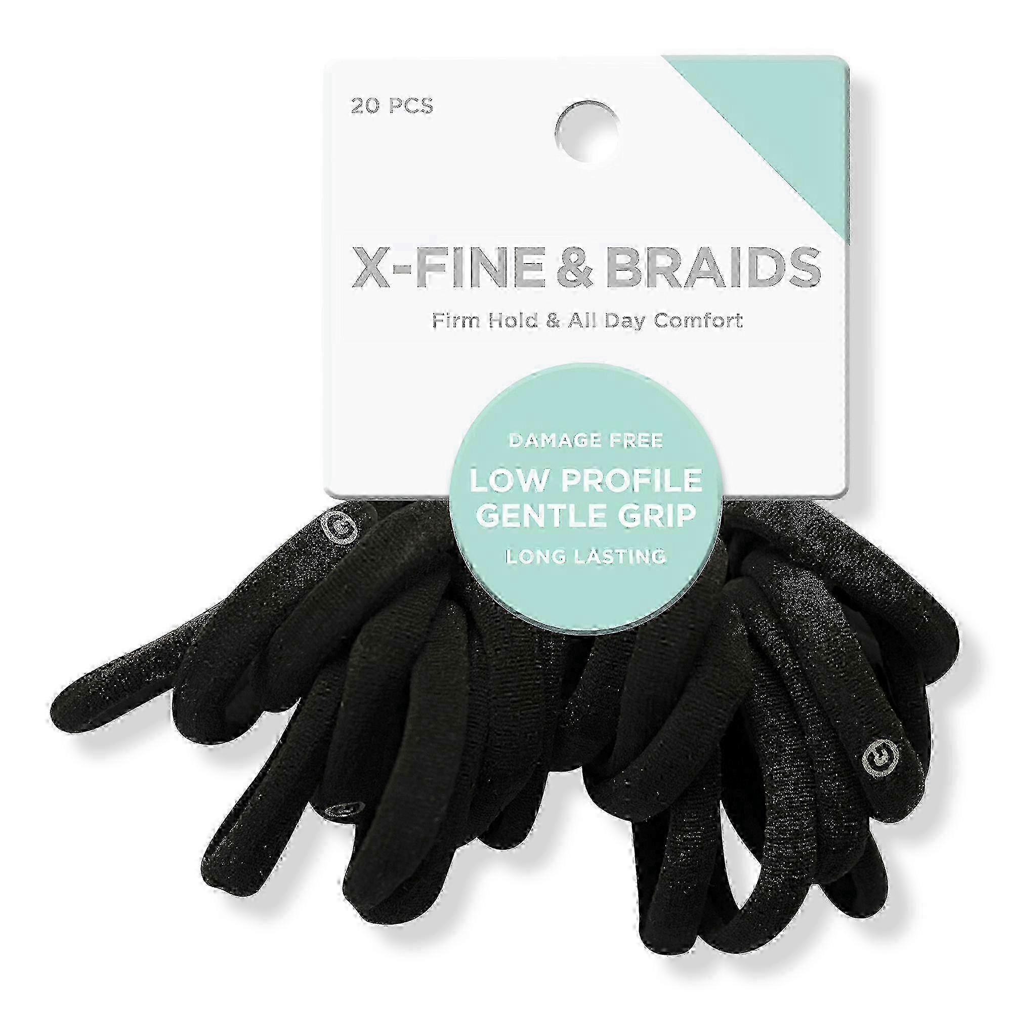 Gimme Beauty X-fine & Braids Black Bands, 20 Ea