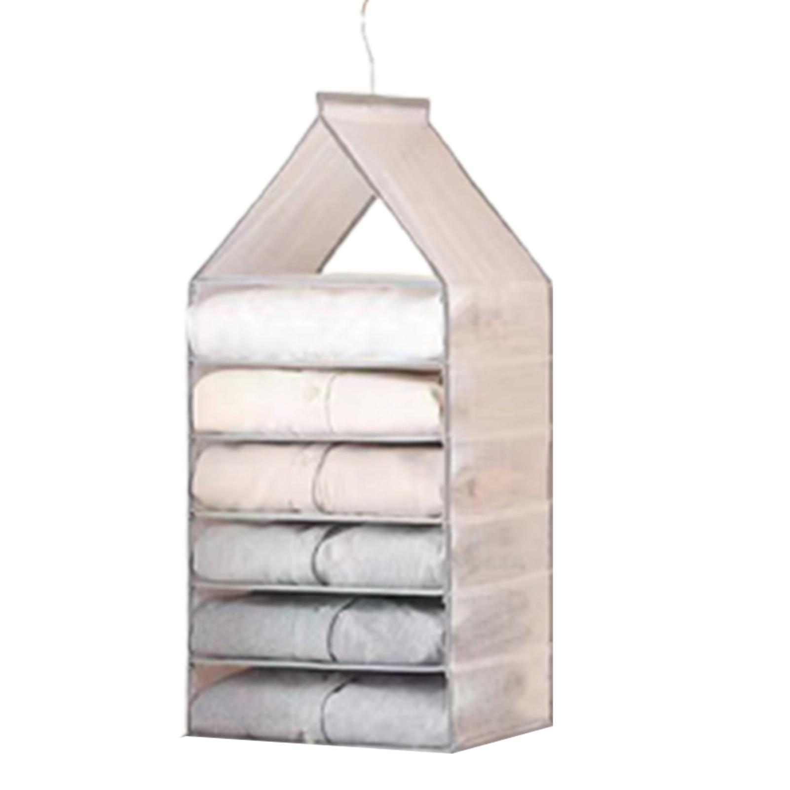 Multilayer Hanging Clothes Organizer Space Saving Closet Storage Bag
