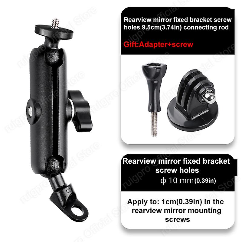 אופנוע אופניים מחזיק מצלמה כידון מראה הר סוגר מתכת מעמד עבור Gopro Osmo פעולה Insta 360 אחד R X X2 אביזר