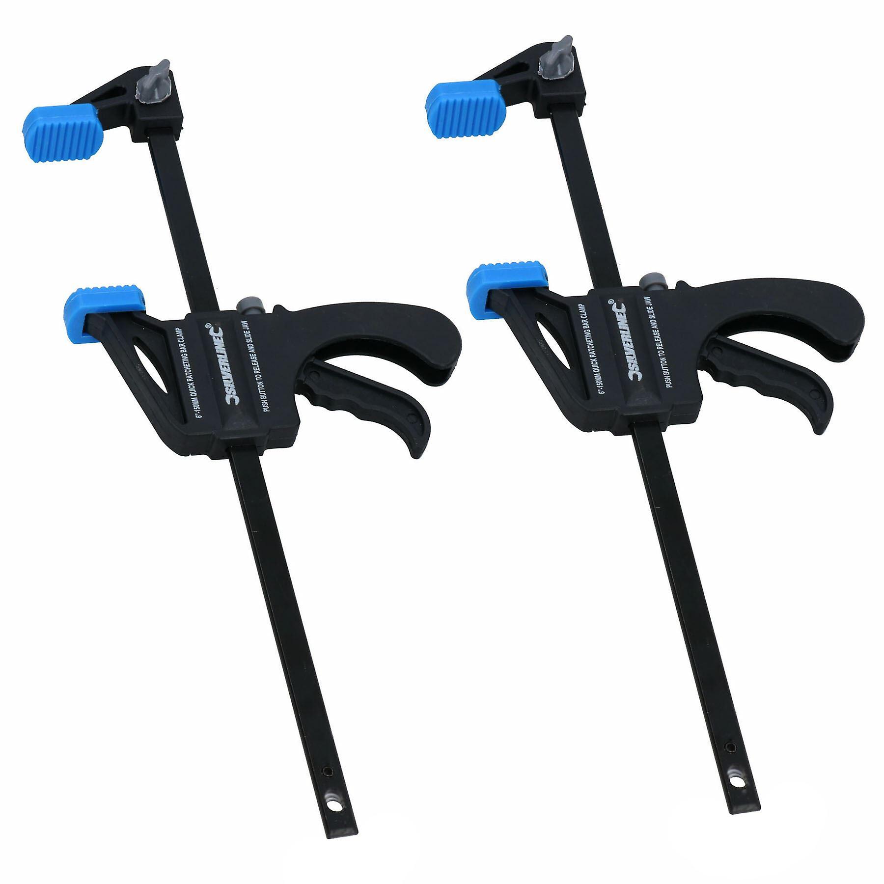 2 x 150mm (6in) Mini Quick Release Ratchet Speed Clamp Spreader Bar Grip H/D