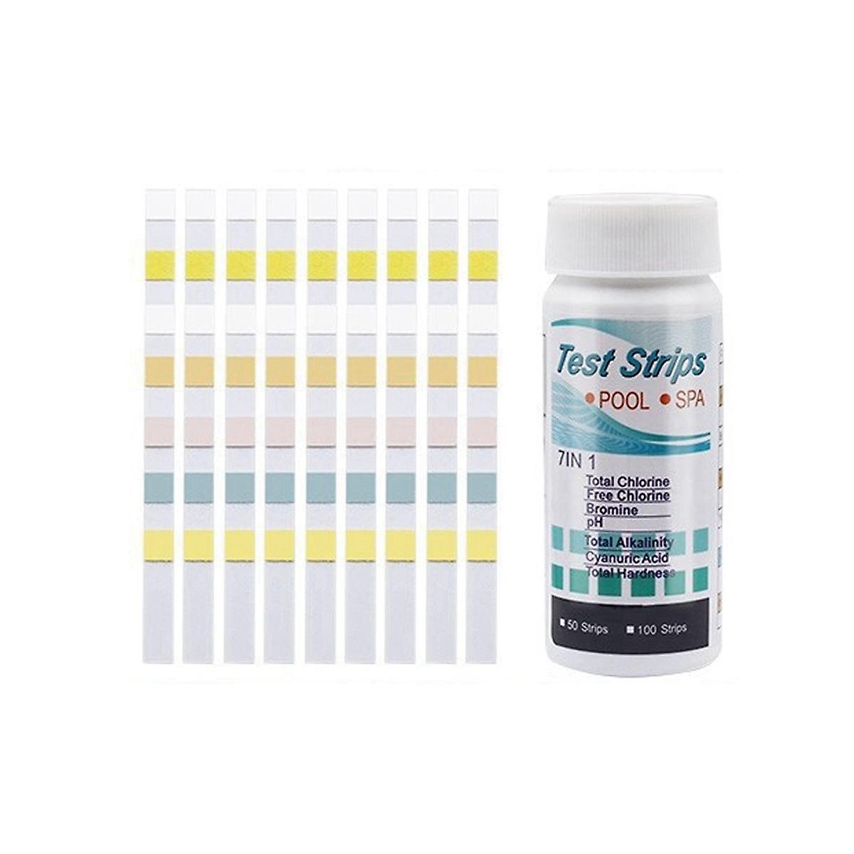 7-In-1 Swimming Pool Test Paper Ph Test Paper 1 Bottle of Water Quality Test Paper 100 Sheets