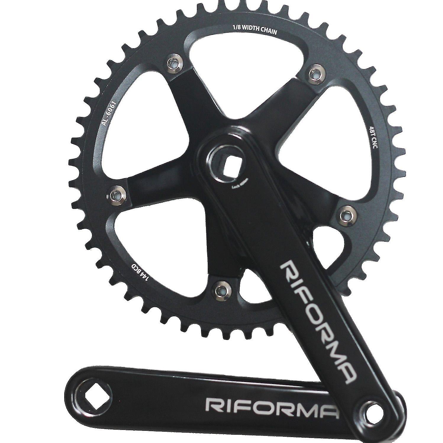 Track Crankset Fixed Gear Bike Parts 48t 165mm Bcd144 Single Speed Crankset Fixed Gear Crank Full Alumniun Alloy