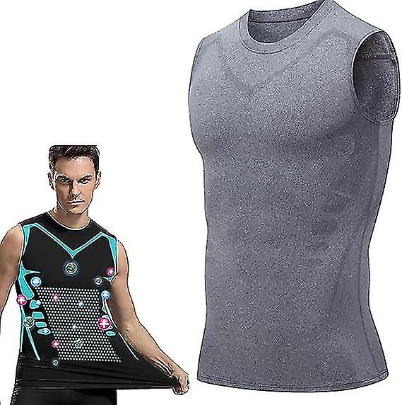 Ionic Shaping Vest, Men Body Shaper, 2023 New Version Ionic Shaping Vest For Men, Comfortable Breathable Ice-silk Fabric