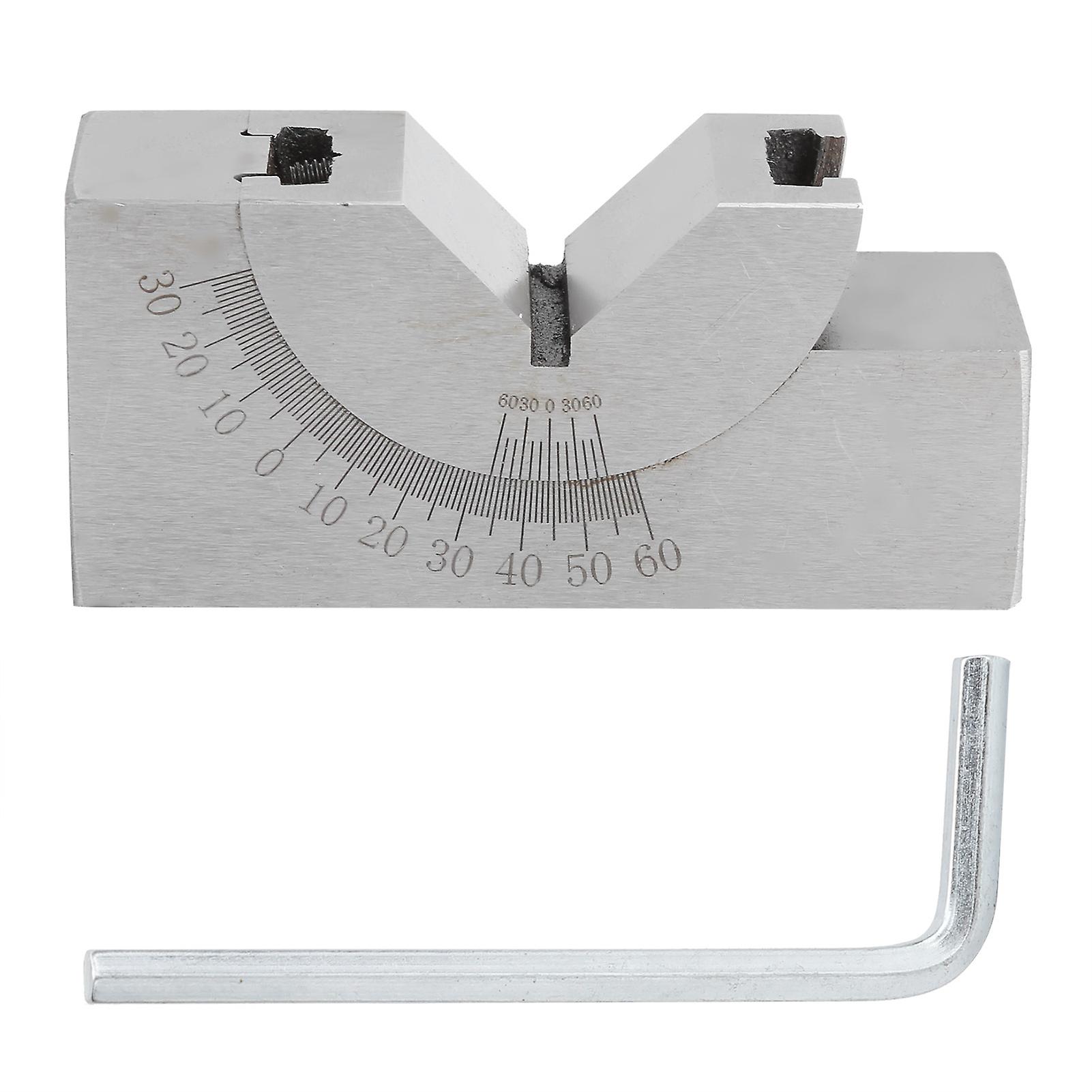 Stainless Steel Micro-Adjustable V-Block, Precision Gauge Tool For Milling Lathe, Offering Stepless Adjustment And Clear Graduations
